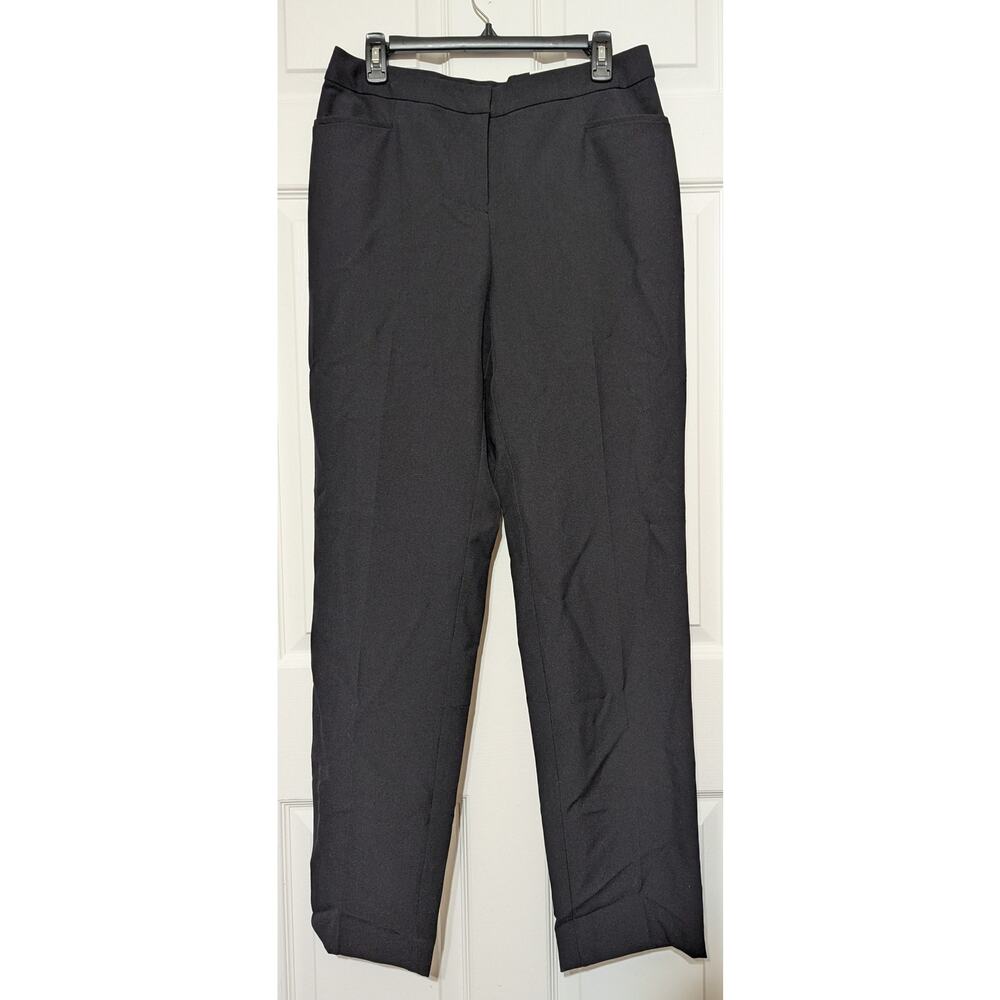 INC Pants Womens 10 Long Black Straight Comfort Waistband Office Work Career